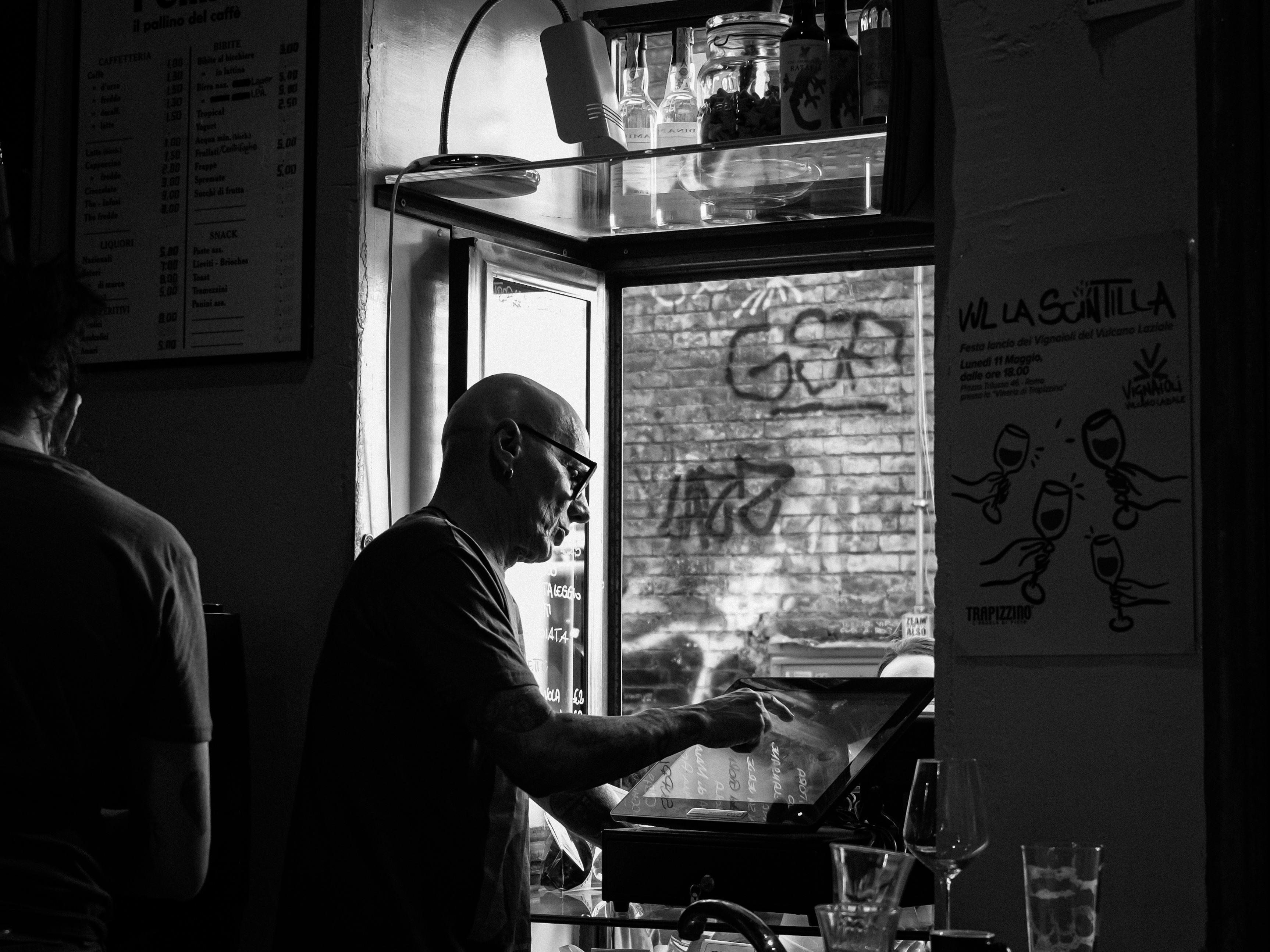 Barman at work, Rome